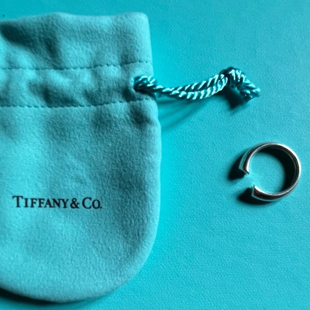 Authentic Tiffany And Co. Paloma Picasso Sterling Silver Open Heart Ring Sz 7